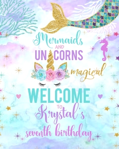 061hpa 16 mermaids unicorns 16x20 welcome: 061hpa 16 mermaids unicorns 16x20 welcome