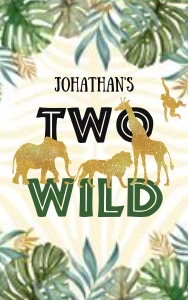 040hpa 65 B paper gift bag label TWO WILD 5x8 design preview