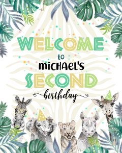 124hpa 16 B welcome sign 16x20 safari second design preview