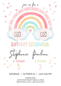 182hpa 05 Rainbow sisters birthday 5x7: 182hpa 05 Rainbow sisters birthday 5x7