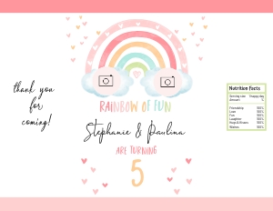 182hpa 30 C Rainbow fun TWINS joint photo design preview
