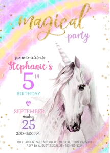 188hpa 02 unicorn magical invitation 5x7 design preview