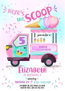 118hpa 07 Ice Cream truck heres the scoop 5x7 BDAY design preview