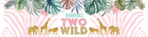 041hpa 12 D water label 8x2 pink gold TWO WILD design preview