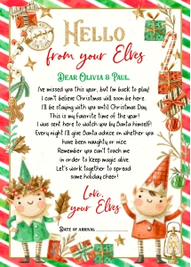 205hpa 04 A2 Elves boy girl HELLO return letter 5x7 design preview
