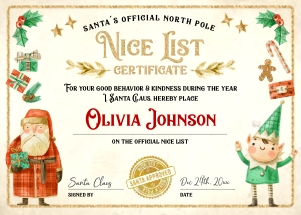 205hpa 07 D Nice List certificate 7x5 vignette: 205hpa 07 D Nice List certificate 7x5 vignette