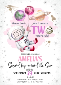 154hpa 03 Astronaut girl TWO birthday photo 5x7: 154hpa 03 Astronaut girl TWO birthday photo 5x7