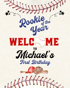 191hpa 21 B welcome rookie year sign 16x20: 191hpa 21 B welcome rookie year sign 16x20