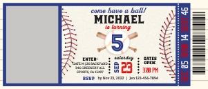 191hpa 44 C baseball ticket invitation 3x7 any age design preview