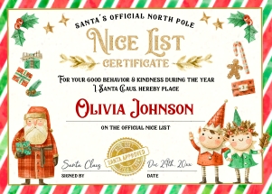 205hpa 07 A2 Nice list certificate 7x5 elves design preview