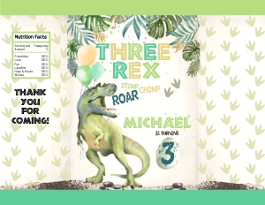 132hpa 30 A Three Rex chips bag wrapper design preview