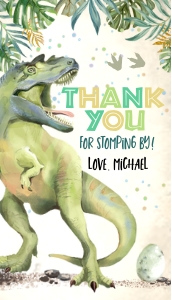 132hpa 09 A dinosaur three rex rectangular tag design preview