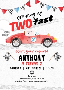 211hpa 02 vintage race car RED 5x7 photo design preview