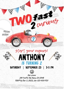 211hpa 03 vintage race car RED 5x7 curious: 211hpa 03 vintage race car RED 5x7 curious