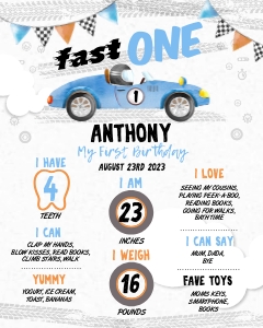 212hpa 08 A Stats fast ONE Blue car 16x20 design preview