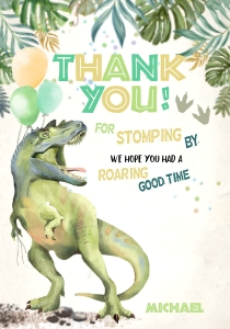 139hpa 15 A Dinosaur Thank you card: 139hpa 15 A Dinosaur Thank you card