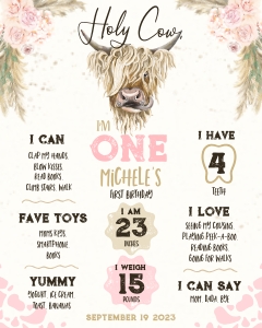 209hpa 22 B Holy Cow milestone stats 16x20 pink pampas design preview