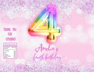 214hpa 30 D chips bag 4th rainbow balloon pink glitter: 214hpa 30 D chips bag 4th rainbow balloon pink glitter