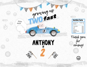 212hpa 30 B vintage race BLUE car chips bag photo design preview