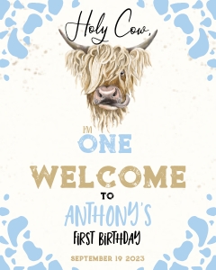 209hpa 16 G holy cow blue welcome sign 16x20 design preview