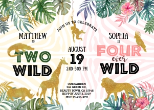 040hpa 73 JUNGLE TWO wild boy FOUR wild girl: 040hpa 73 JUNGLE TWO wild boy FOUR wild girl