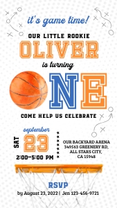 E218 02 basketball evite ONE orange blue design preview