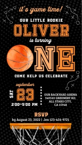 E218 03 basketball evite ONE black design preview