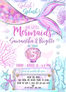 199hpa 06 mermaids twins 5x7: 199hpa 06 mermaids twins 5x7