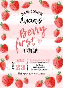 223hpa 04 Berry first strawberries stripes 5x7 design preview