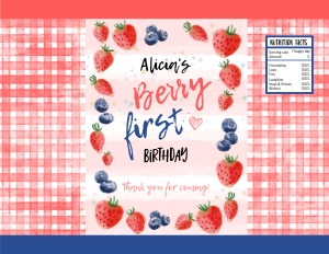 224hpa 30 D strawberry blueberry first chips bag: 224hpa 30 D strawberry blueberry first chips bag