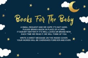 TWINKLE BOOKS FOR BABY CARD: TWINKLE TWINKLE STAR INVITATION