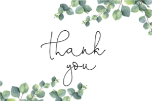 EUCALYPTUS THANK YOU EDITABLE 4X6: EUCALYPTUS BABY SHOWER SET