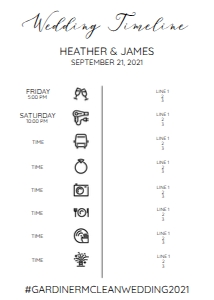 WEDDING TIMELINE 1 5X7 WBW design preview