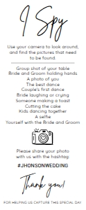 BSIG I SPY HASHTAG PHOTO GAME 3.5X8.35 design preview