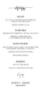_WEDDING MENU 4X9: _WEDDING MENU 4X9