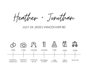 _WEDDING TIMELINE SIGN 24X32 design preview