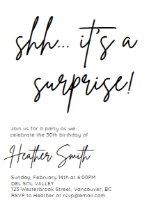 BSIG SURPRISE BIRTHDAY INVITITATION 5X7 design preview