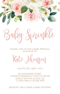 006 BABY SPRINKLE INVITATION SET design preview