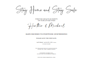 STAY HOME AND STAY SAFE INVITE 4X6: STAY HOME AND STAY SAFE INVITES