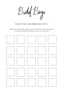 MODERN BRG BRIDAL BINGO: MODERN BRIDAL SHOWER 15 GAME BUNDLE BW2021