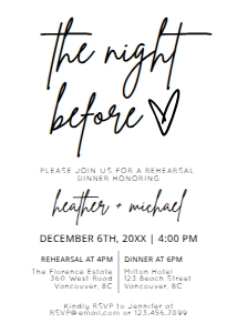 BSIG REHEARSAL DINNER INVITATION 5X7 design preview