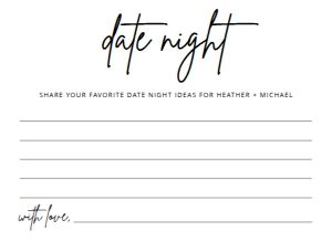 BSIG DATE NIGHT IDEAS CARD 5.5X4: BW2021 DATE NIGHT IDEAS 5.5X4