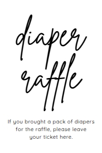 BSIG DIAPER RAFFLE SIGN 4X6: BSIG DIAPER RAFFLE SIGN 4X6, 5X7, 8X10, TICKET 3.5X2