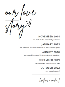 BSIG OUR LOVE STORY 18X24, 20X30, 24X36 design preview