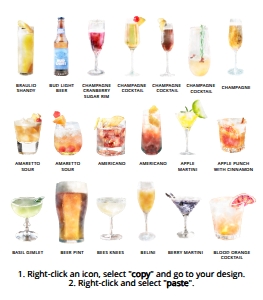 DRINKS 1: BSIG SIGNATURE DRINKS 5X7, 8X10, 16X20