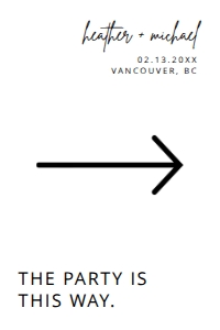 BSIG PARTY THIS WAY 20X30: BSIG PARTY THIS WAY 18X24, 20X30, 24X36