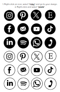 SOCIAL MEDIA ICONS: BSIG BUSINESS CARD 3.5X2