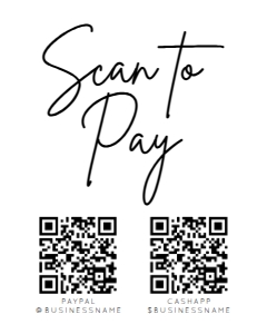 BW2021 QR CODES SIGN 8X10: QR CODES SIGN 5X7, 8X10