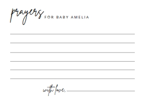 BSIG PRAYERS FOR BABY CARD 3.5x5": BSIG PRAYERS FOR BABY CARD + SIGNS