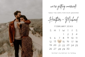 BSIG PHOTO SAVE THE DATE CALENDAR 4X6, 5X7 design preview